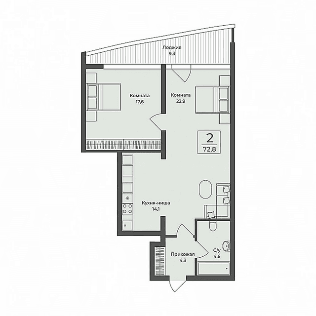 2-комнатная — AK Kirov Ялта